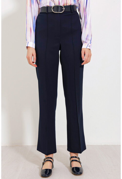 Womens High-Waist Fabric Pants 6584