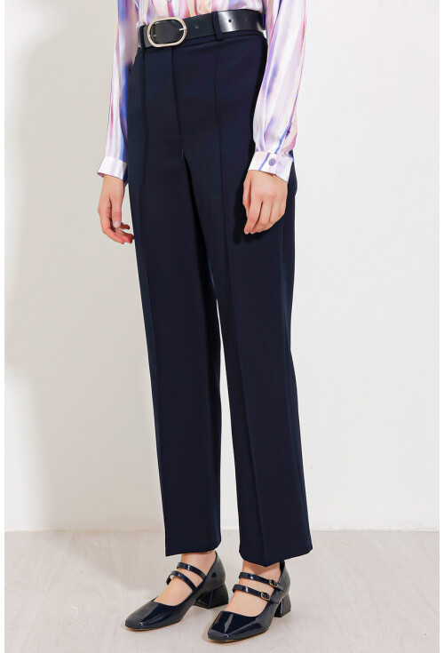 Womens High-Waist Fabric Pants 6584