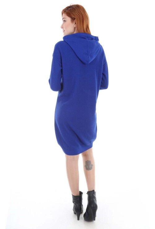 15604 Kapşonlu Triko Tunik