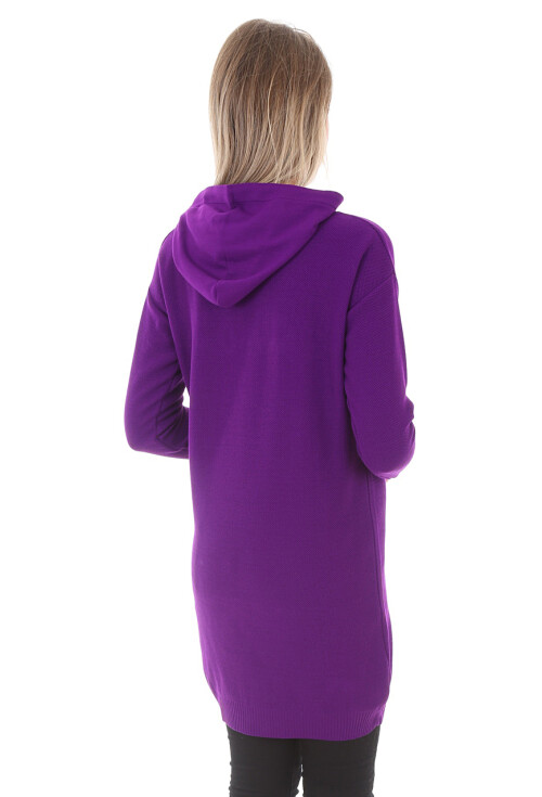 15604 Kapşonlu Triko Tunik