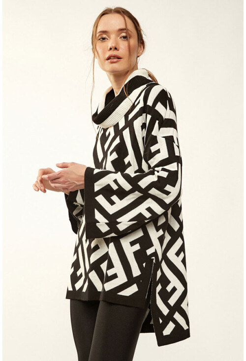 15719 Balıkçı Yaka Triko Kazak