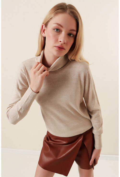 15747 Turtleneck Knit Sweater