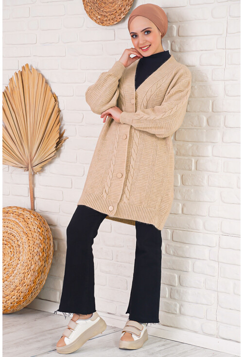 15768 Tesettür Triko Hırka