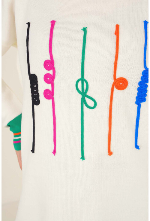 15793 Nakışlı Tesettür İkili Takım