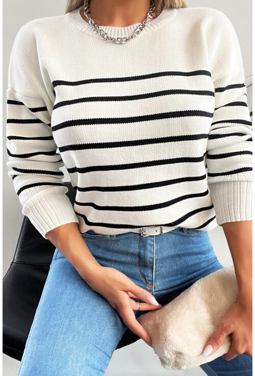 15794 Striped Knit Sweater