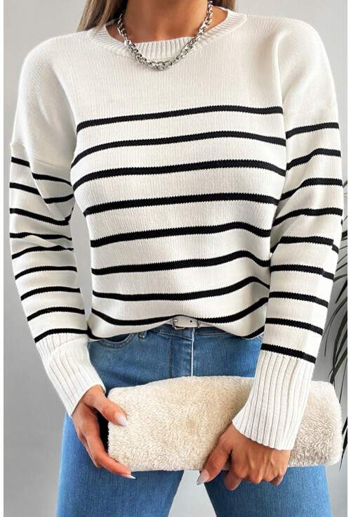 15794 Striped Knit Sweater