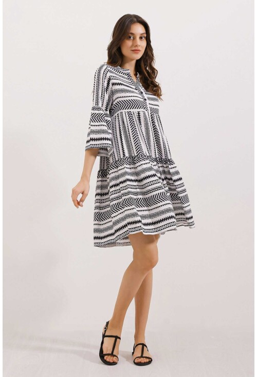 1975 Ethnic Pattern Dress