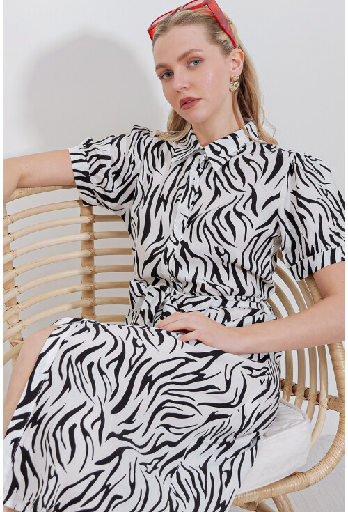 2213 Short Sleeve Viscose Dress