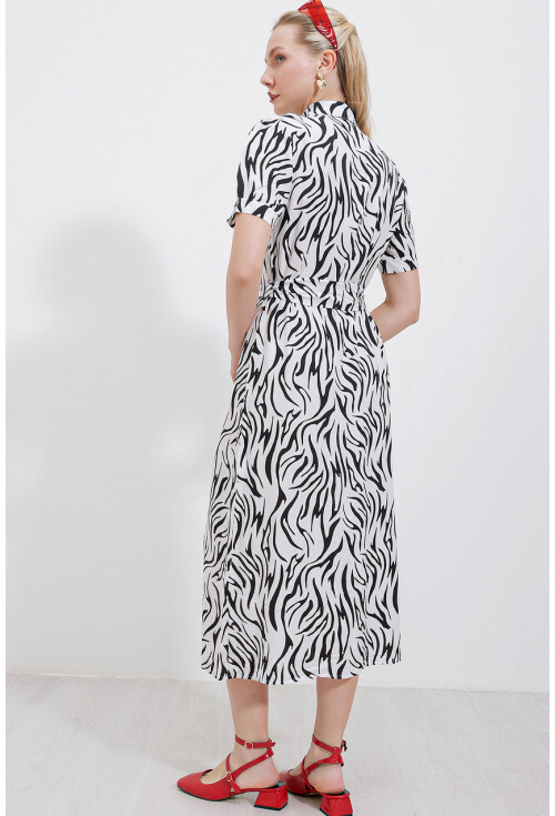 2213 Short Sleeve Viscose Dress