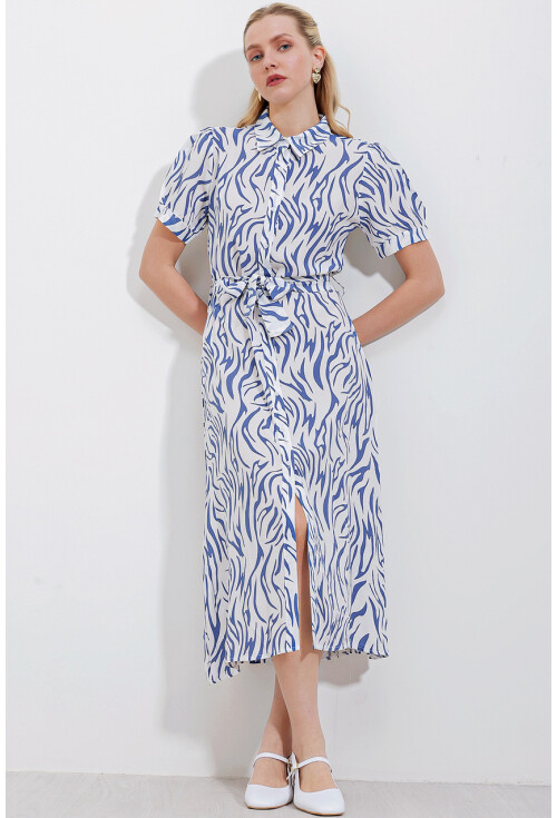 2213 Short Sleeve Viscose Dress