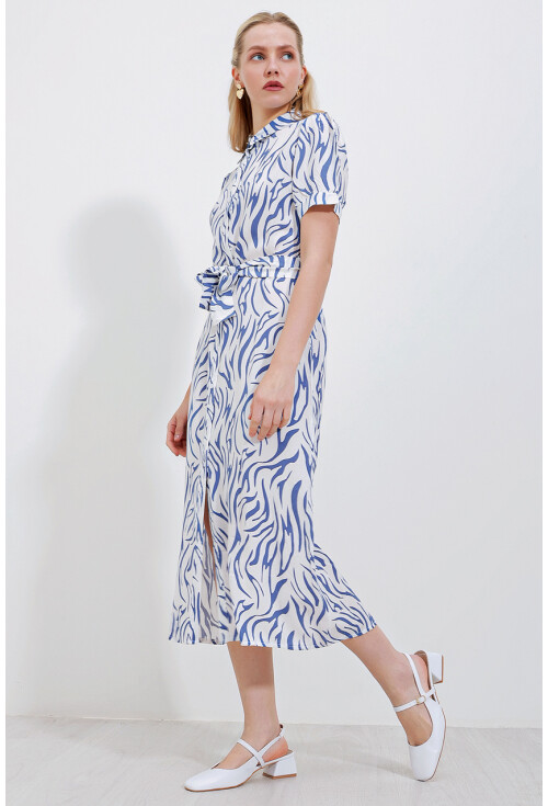 2213 Short Sleeve Viscose Dress