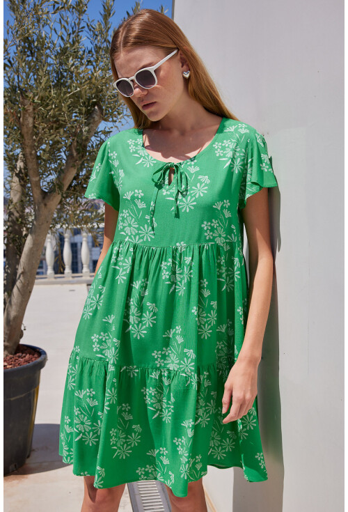 2352 V-Neck Short Dress