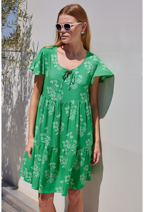 2352 V-Neck Short Dress