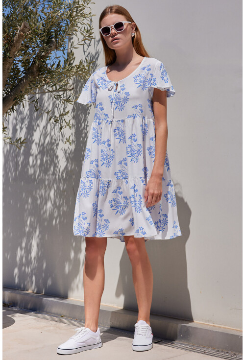 2352 V-Neck Short Dress