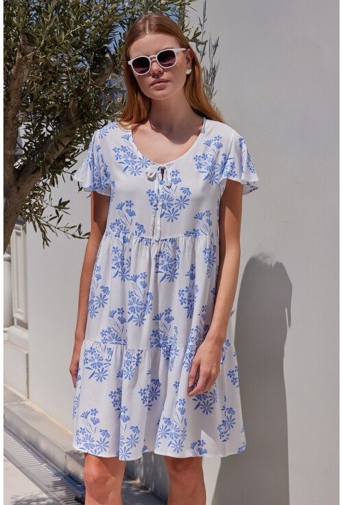 2352 V-Neck Short Dress