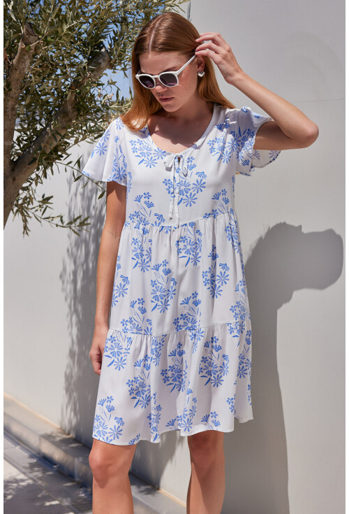 2352 V-Neck Short Dress