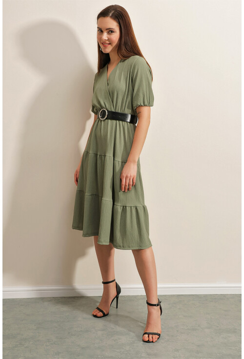 2377 Knit Dress With Belt