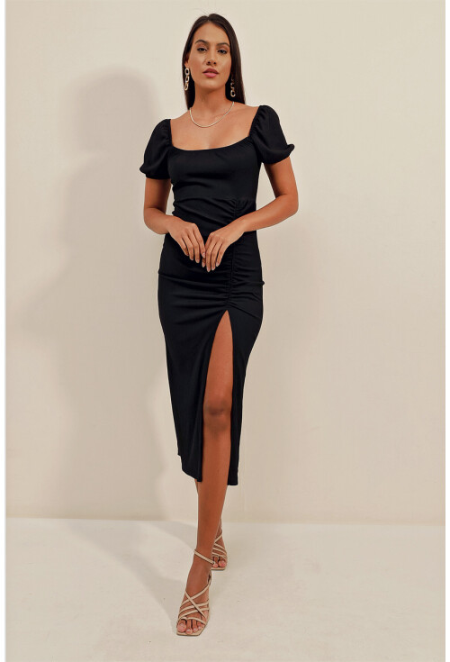 2396 Summer Knit Dress With Slit