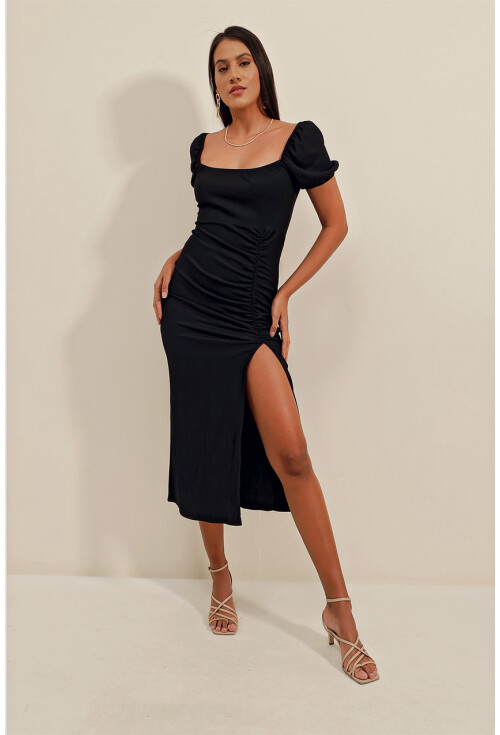 2396 Summer Knit Dress With Slit