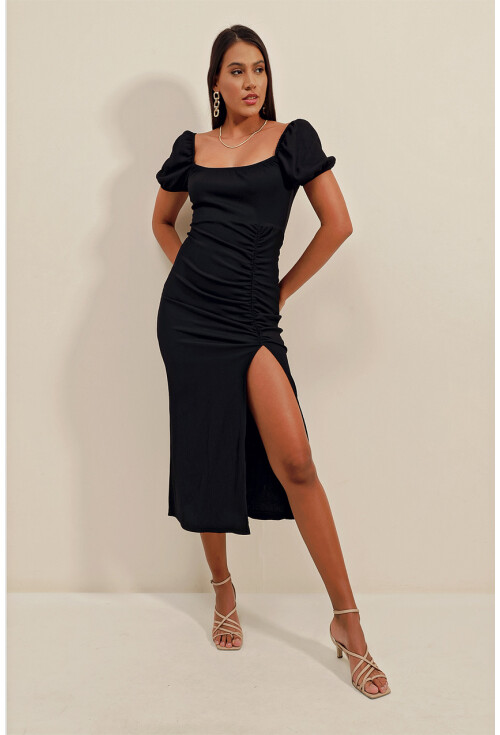 2396 Summer Knit Dress With Slit