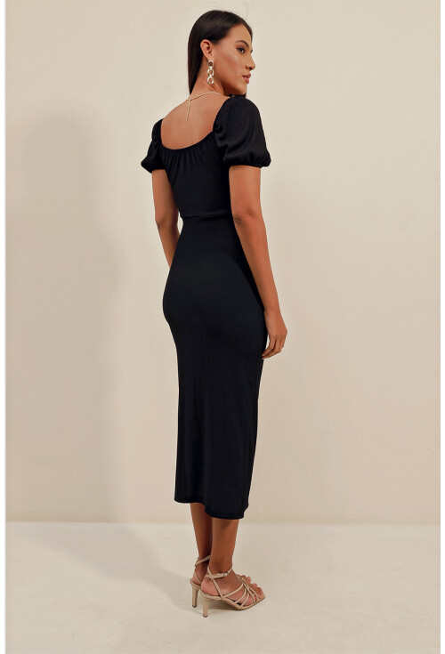 2396 Summer Knit Dress With Slit