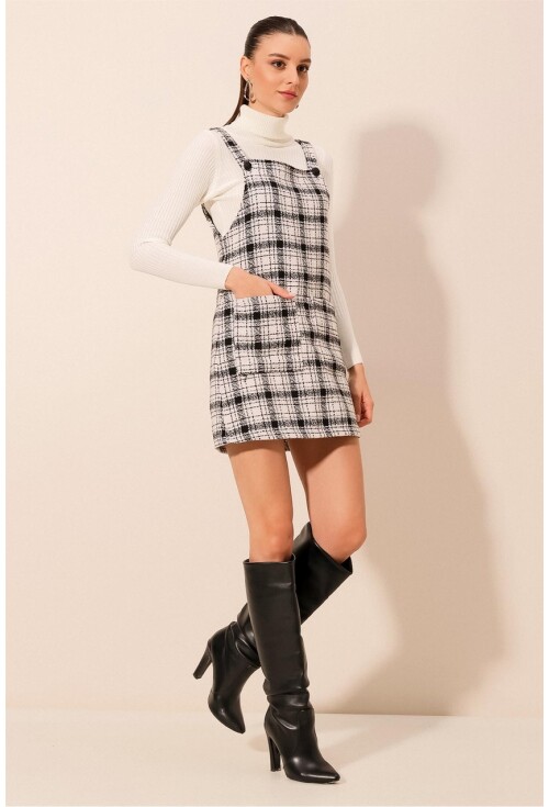 2440 Mini Salopet Elbise