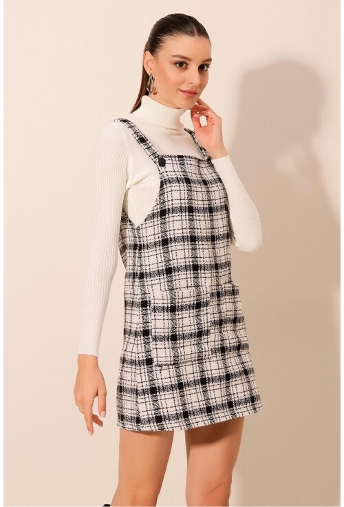 2440 Mini Salopet Elbise