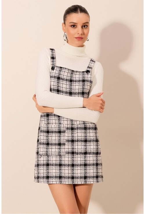 2440 Mini Salopet Elbise
