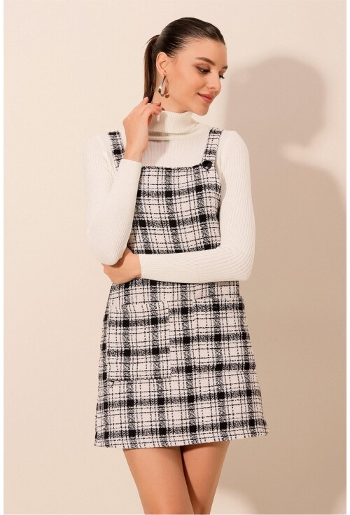 2440 Mini Salopet Elbise