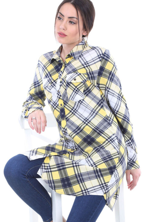 3459 Ekose Desen Tunik