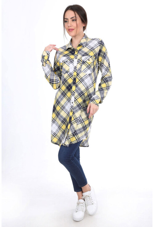 3459 Ekose Desen Tunik