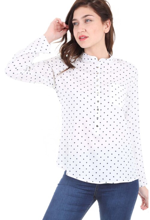 3462 Tek Cepli Çıtçıtlı Büyük Beden Gömlek