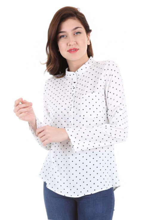 3462 Tek Cepli Çıtçıtlı Büyük Beden Gömlek