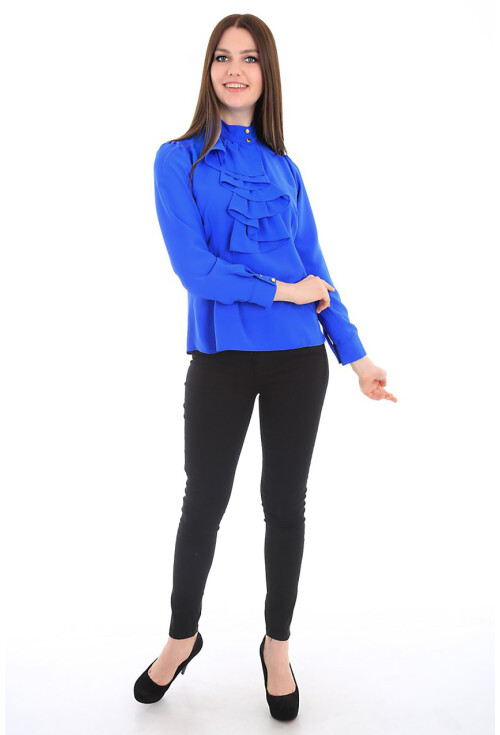 3486 Önü Fırfırlı Bluz
