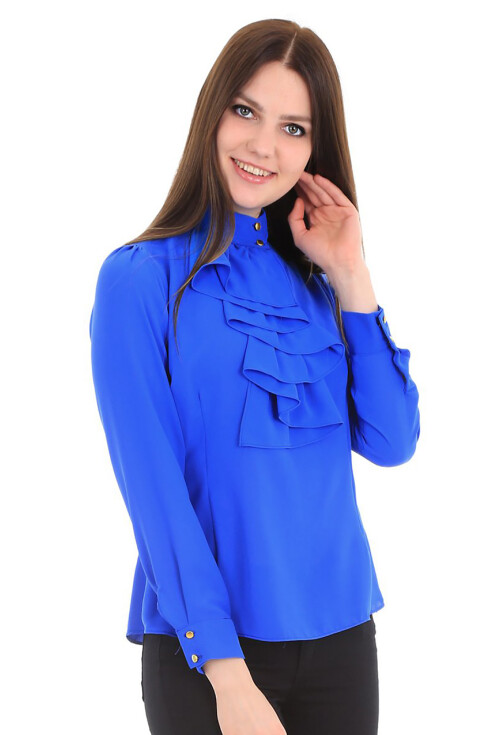 3486 Önü Fırfırlı Bluz
