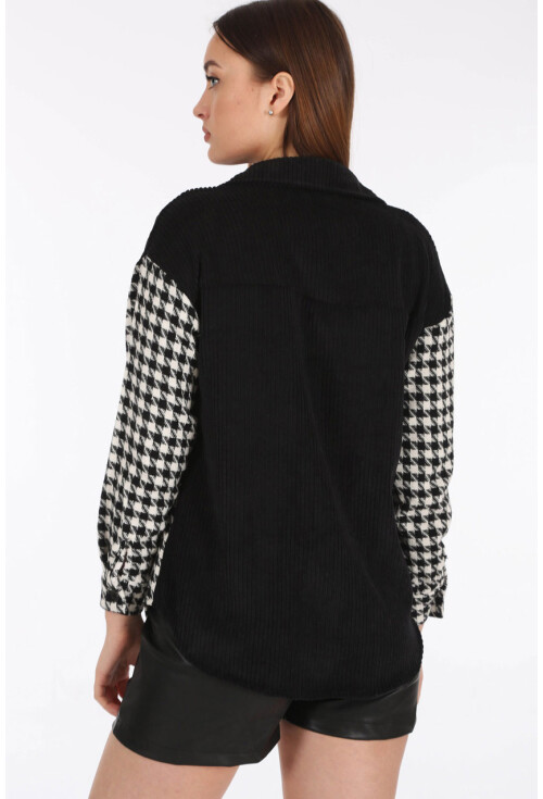 3860 Oversize İnce Kaşe Gömlek