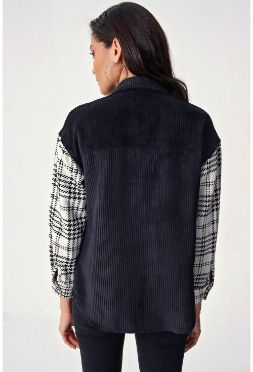 3860 Oversize İnce Kaşe Gömlek