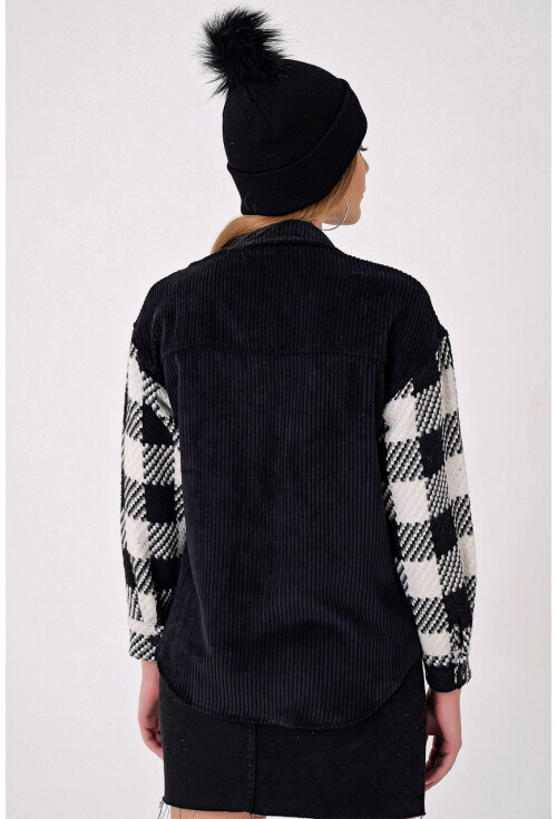 3860 Oversize İnce Kaşe Gömlek