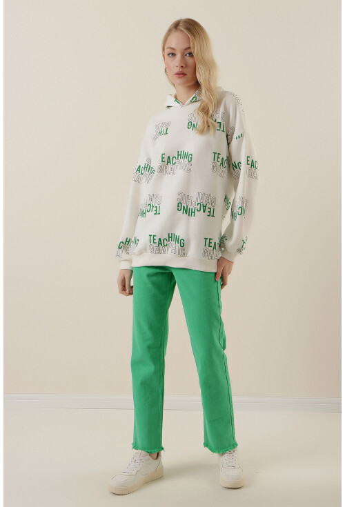4125 Oversize Sweat Elbise