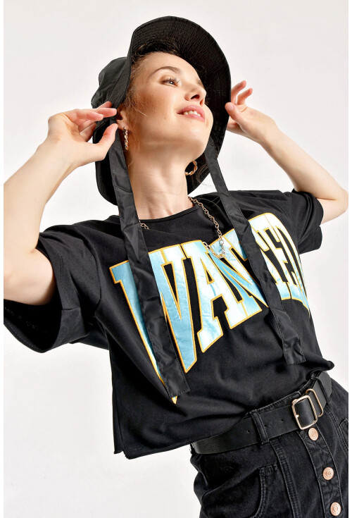 4134 Wanted Nakışlı T-Shirt