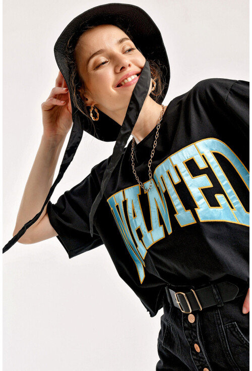 4134 Wanted Nakışlı T-Shirt
