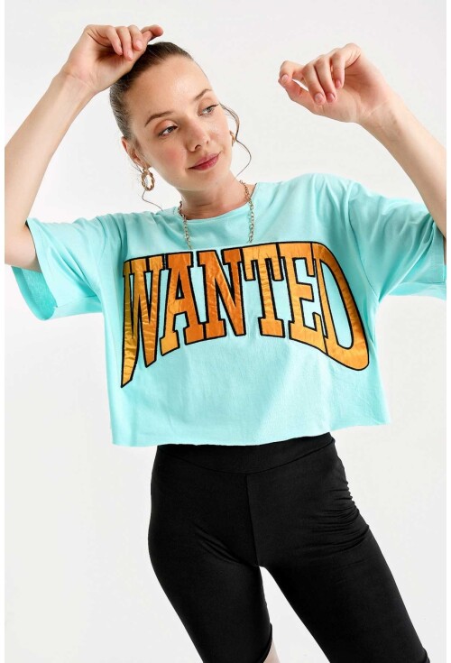 4134 Wanted Nakışlı T-Shirt