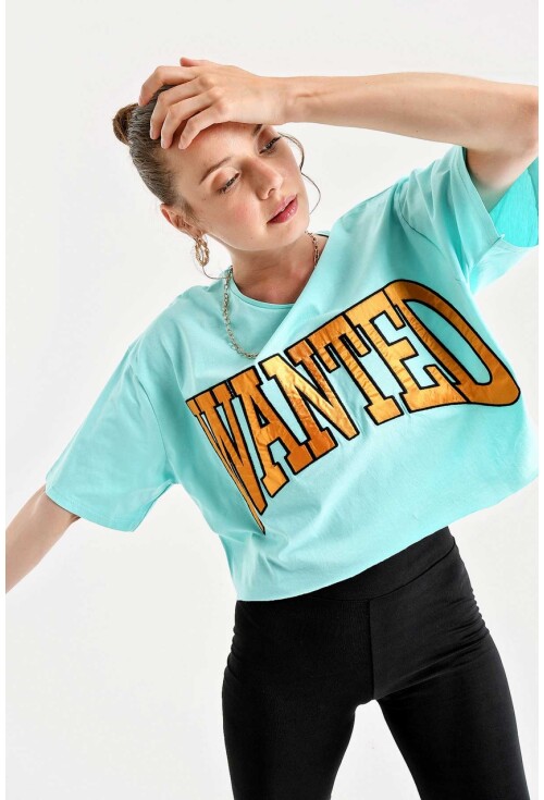 4134 Wanted Nakışlı T-Shirt