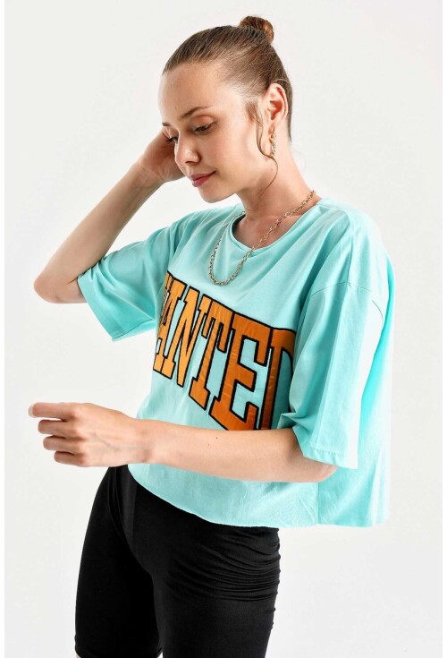 4134 Wanted Nakışlı T-Shirt