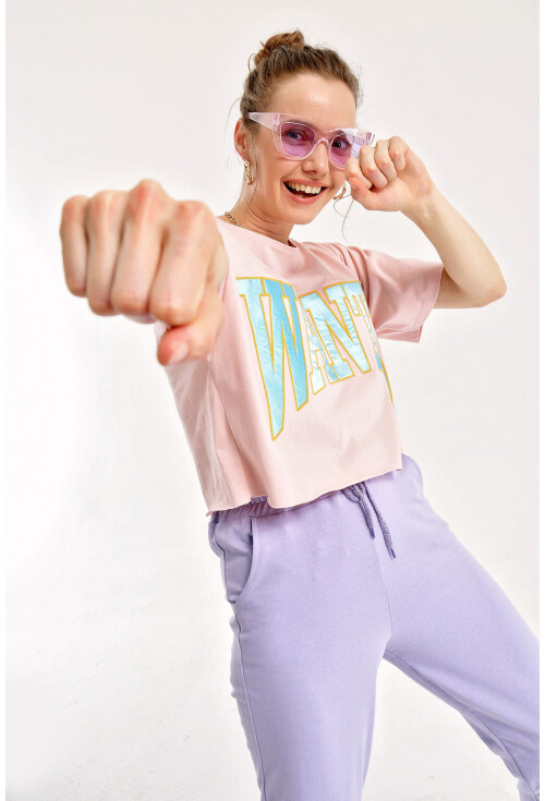 4134 Wanted Nakışlı T-Shirt