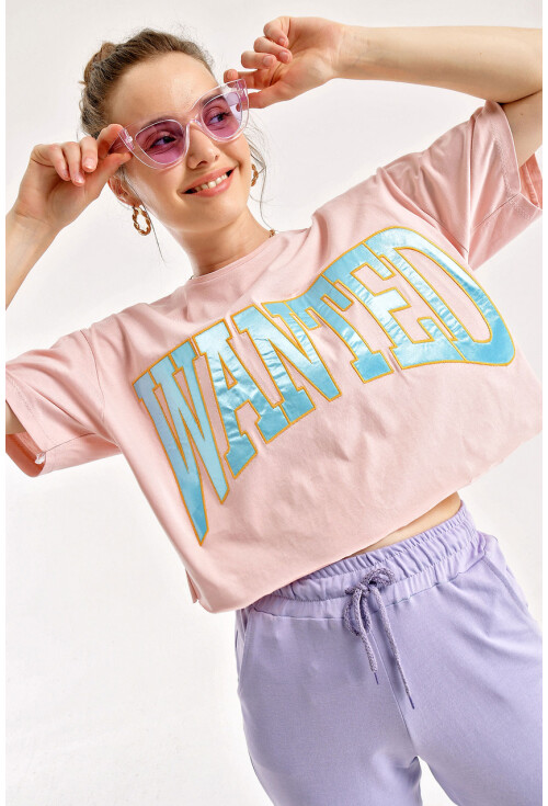 4134 Wanted Nakışlı T-Shirt