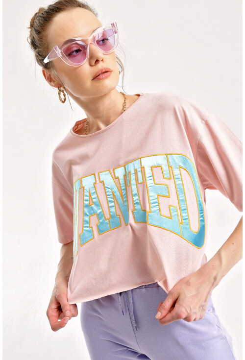 4134 Wanted Nakışlı T-Shirt