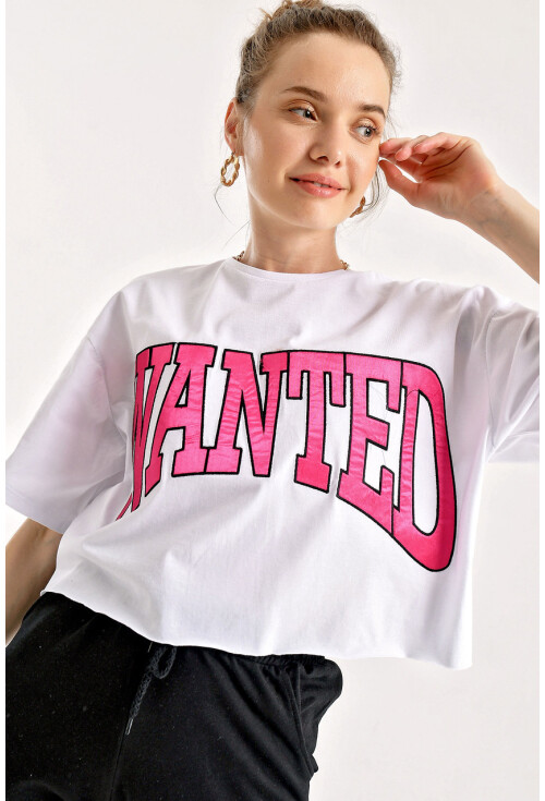 4134 Wanted Nakışlı T-Shirt