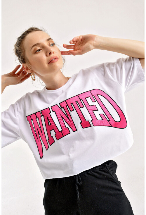 4134 Wanted Nakışlı T-Shirt