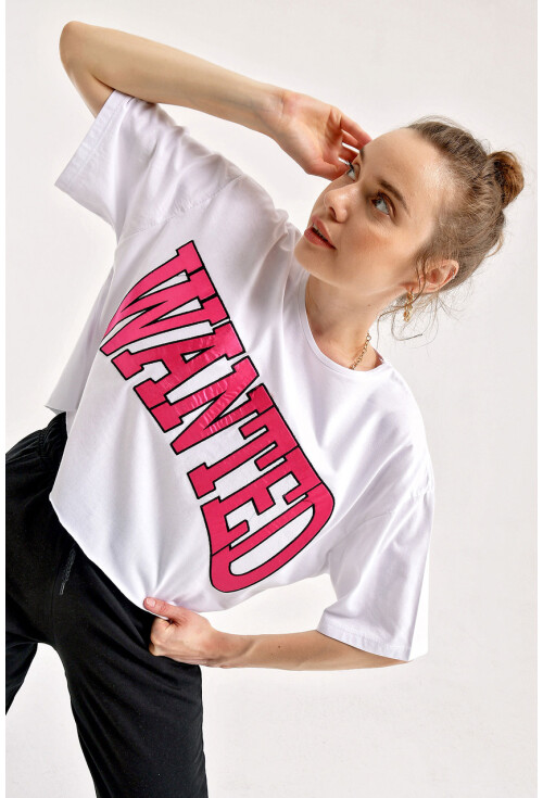 4134 Wanted Nakışlı T-Shirt